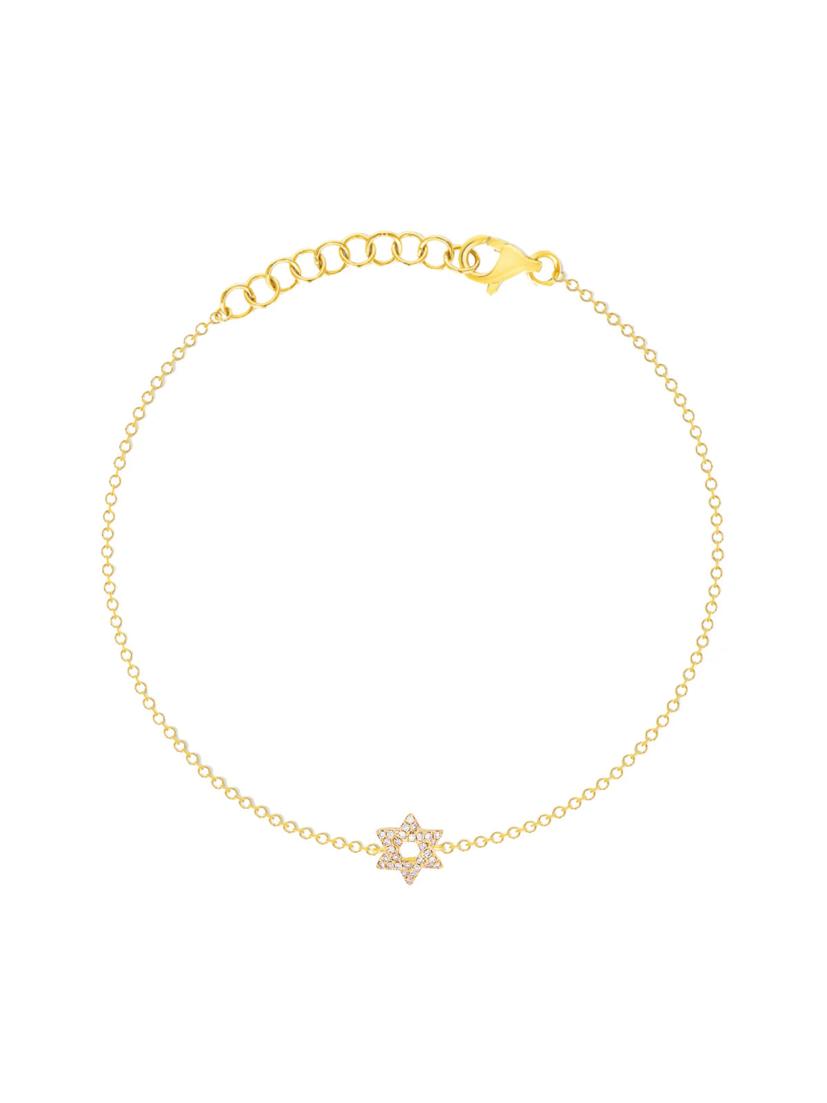 Silver Link Bracelets With Charms-Gold and Diamond Star of David Bracelet