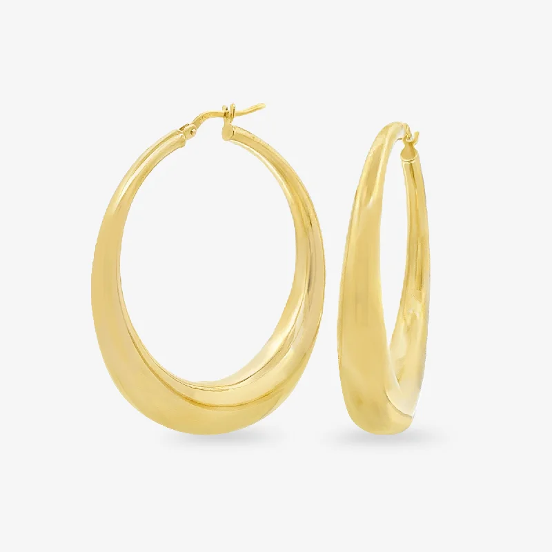 Unique Pearl Earrings-7mm Graduated Hoop Earrings