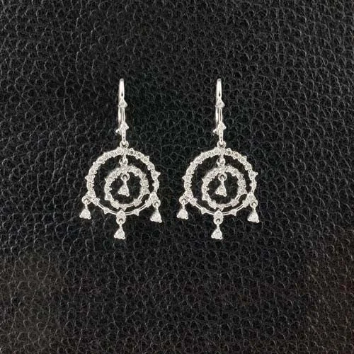 Simple Stud Earrings For Brides-Diamond Chandelier Earrings