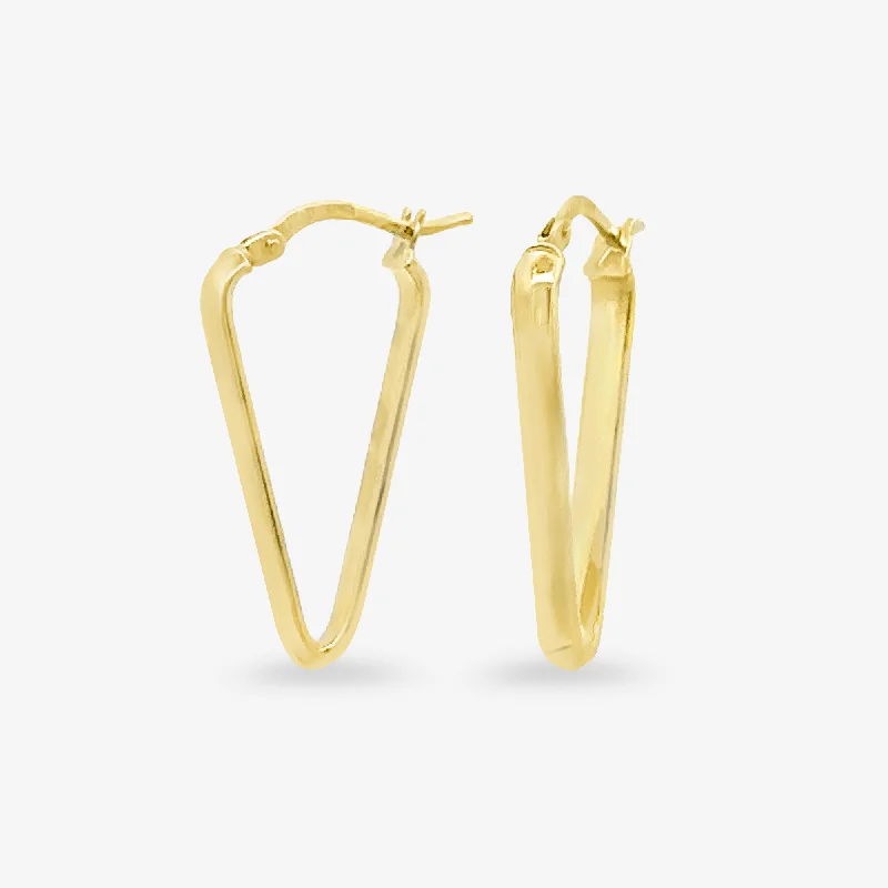 Fashionable Drop Earrings For Women-1" Rounded Triangular Hoop Earrings