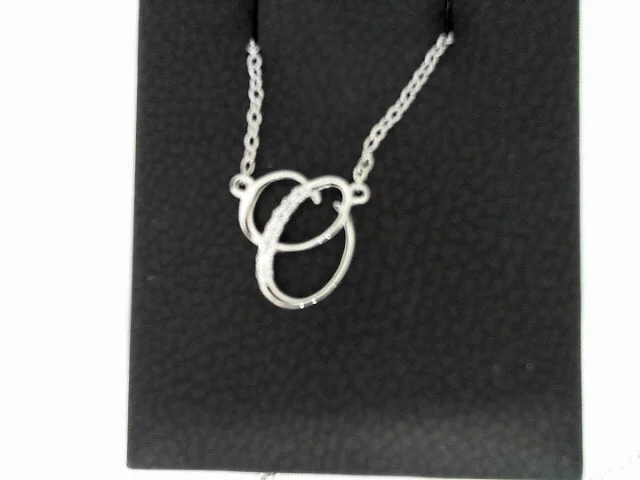 Long Pendant Necklaces -NK CL S.S. PT 0.05CTTW RFG PAV