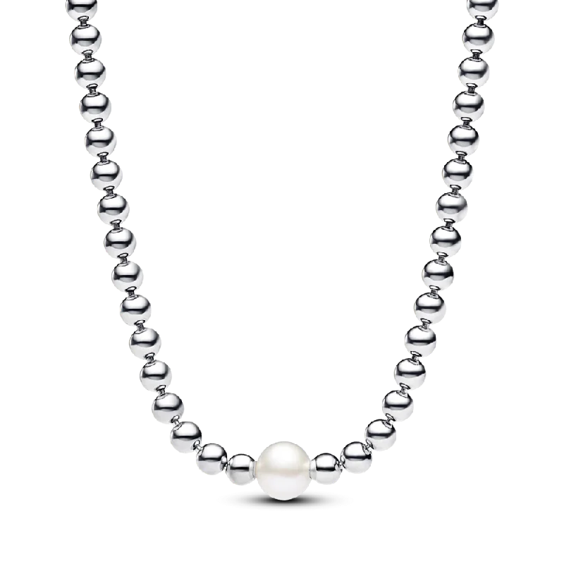 Retro Pendant Necklaces -Treated Freshwater Cultured Pearl & Beads Collier Necklace