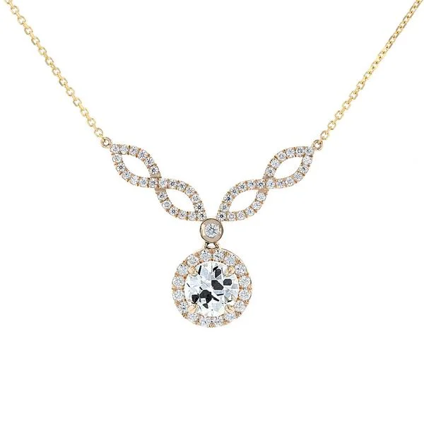 Heart Necklaces -Diamond Halo Infinity Necklace