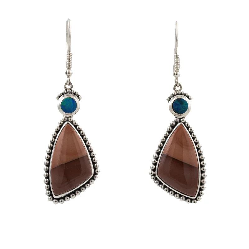 Extra Long Earrings-Opal X Jasper Dangle Earrings