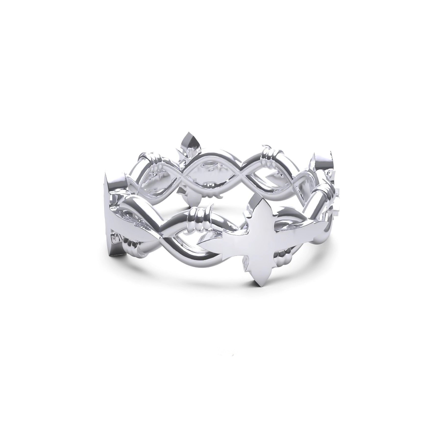 Luxury wedding bands-BARBED WIRE RING