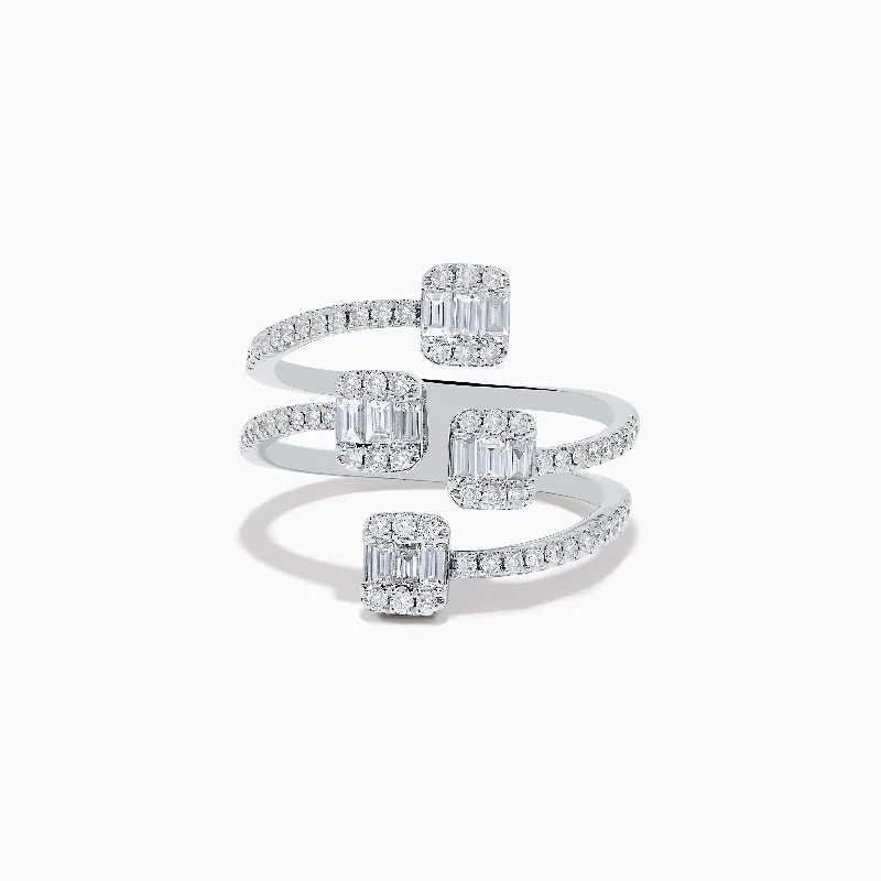 Custom promise rings for her-Classique 14K White Gold Diamond Ring