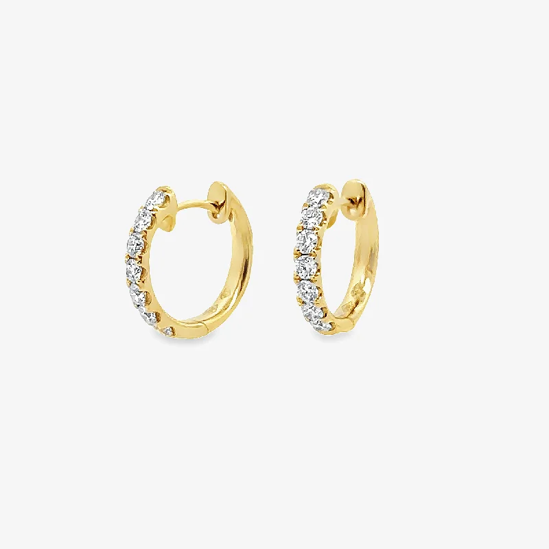 Unique Earrings-Classic 0.55CT Diamond Huggie Earrings