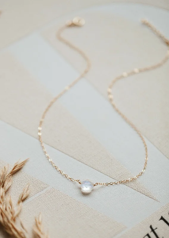 Handcrafted Necklaces -Moonstone Cushion Necklace