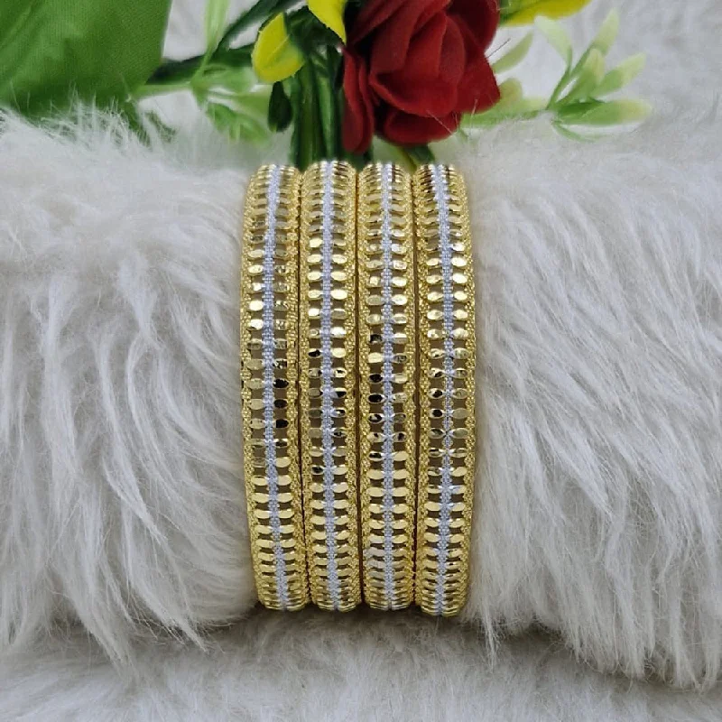 Bangles With Bright Colors-Shreenath Sales 2Tone Plated Bangles Set