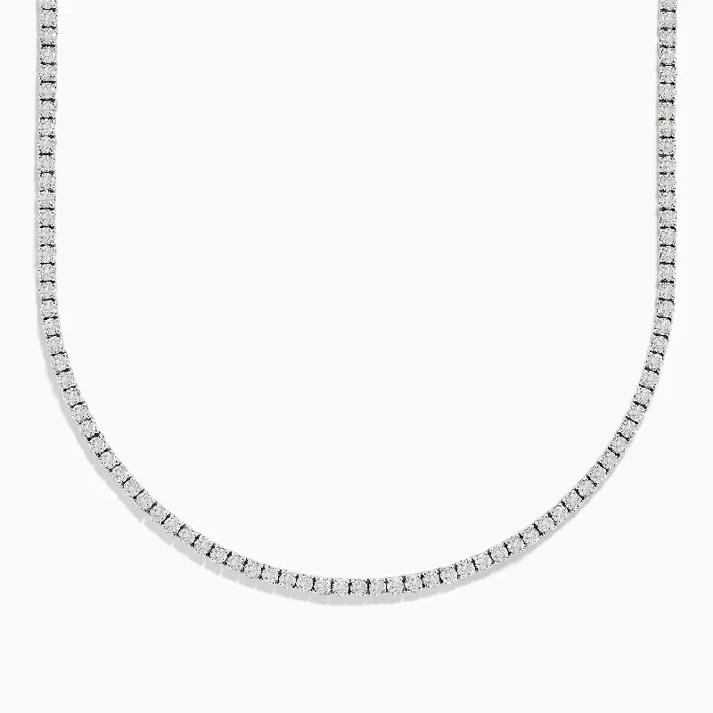 Fashion Statement Necklaces -14K White Gold Diamond Necklace