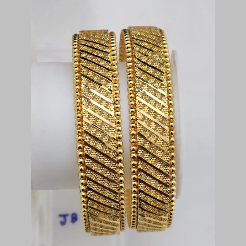 Simple Designer Bangles For Women-Shreenath Sales Gold Plated Bangles Set