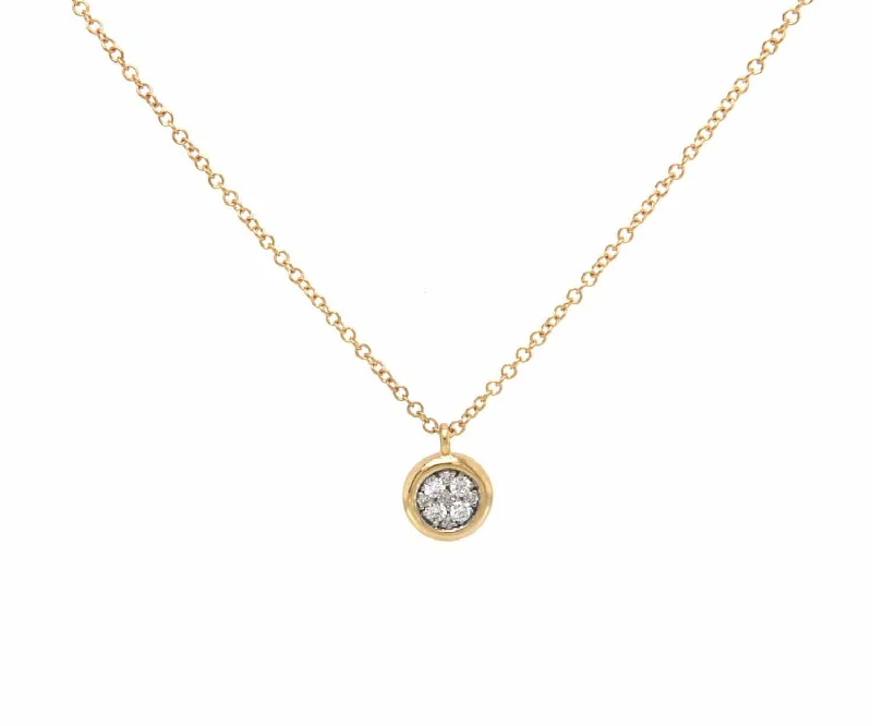 Double Chain Necklaces -New Gabriel & Co. 0.09ctw Pave Diamond Pendant Necklace in 14K