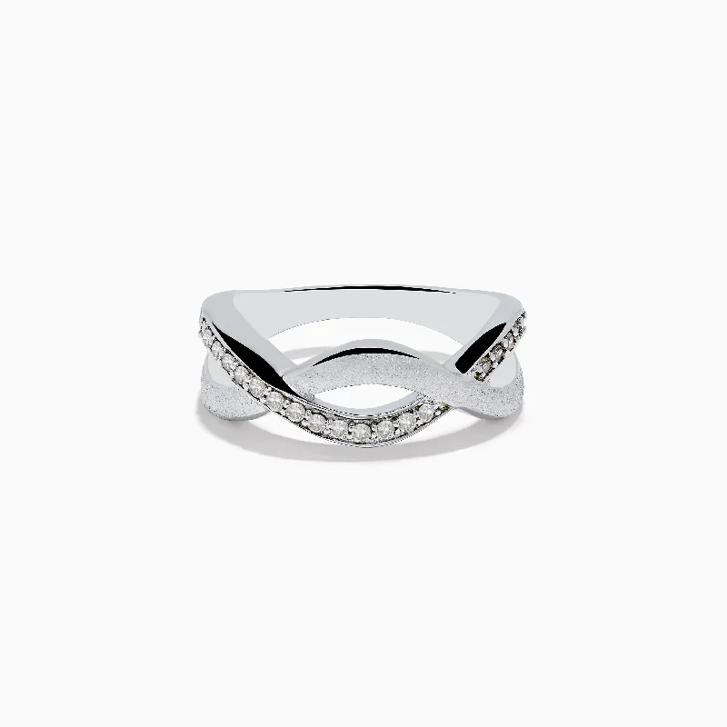 Black wedding rings-925 Sterling Silver Diamond Ring