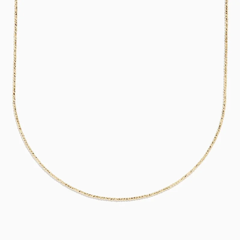 Infinity Pendant Necklace Sets -14K Yellow Gold Bead Necklace