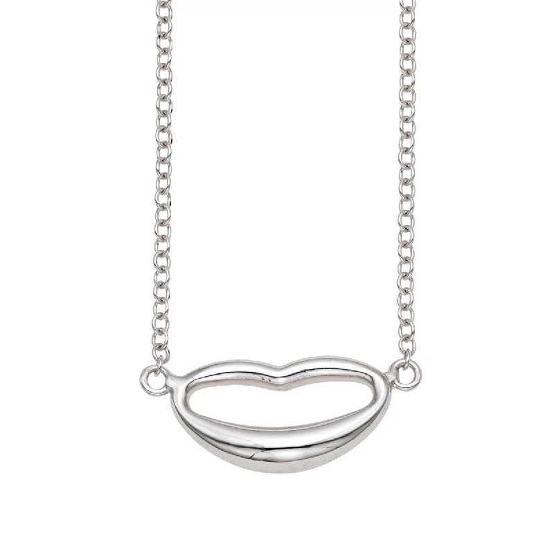 Custom Birthstone Chain Necklaces -14K White Gold 18" Italian Kiss Necklace with Extender WRC5592-18