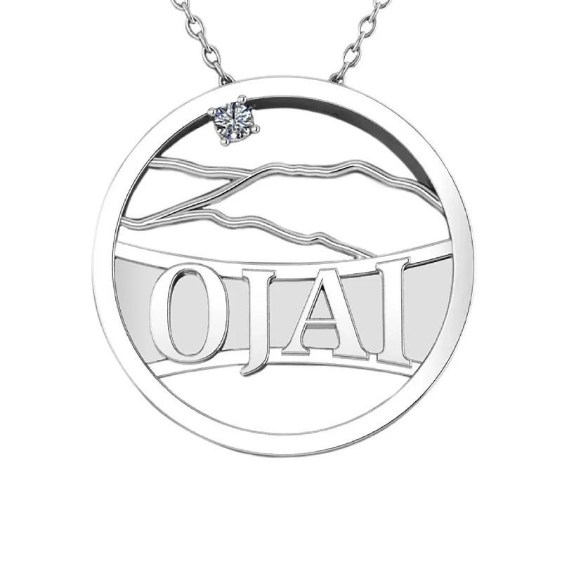 Multi-Gemstone Necklaces -Ojai Mountains Diamond Necklace