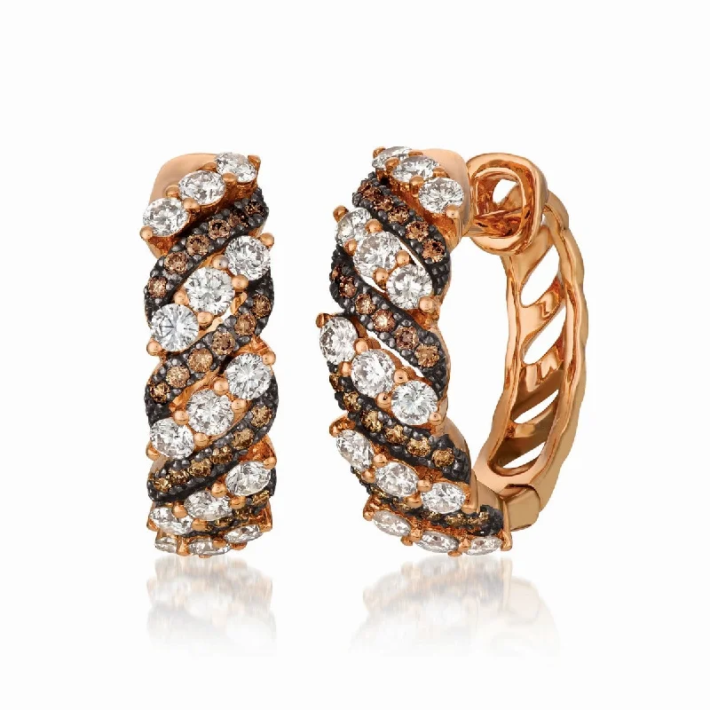 Personalized Silver Earrings-Le Vian Creme Brulee® Chocolate Diamonds® Earrings WJGF 28