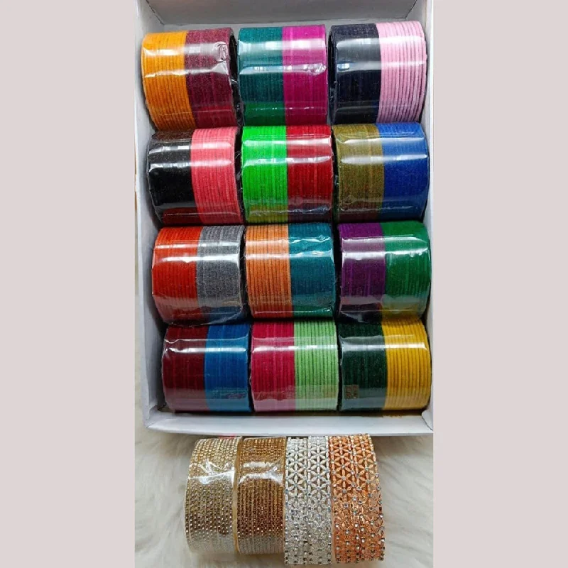 Unique Bangles With Special Design-Martina Jewels Velvet Bangles Set