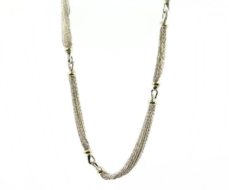 Nature-Inspired Necklaces -Tiffany & Co. Multi Strand Hook Necklace in Sterling