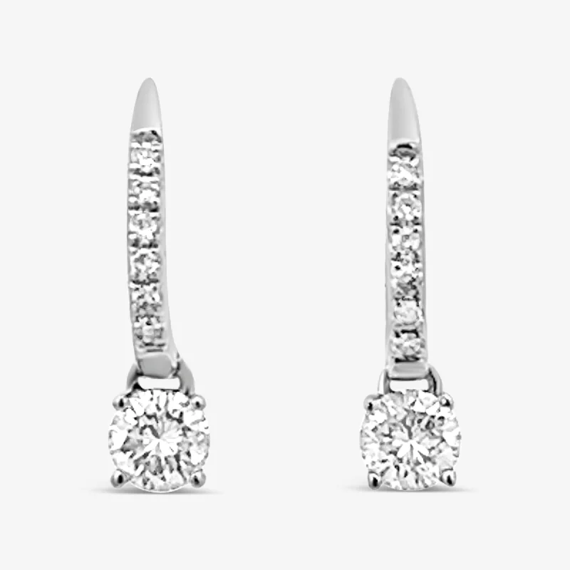 Party Earrings For Women-Diamond Drop Huggie Earrings