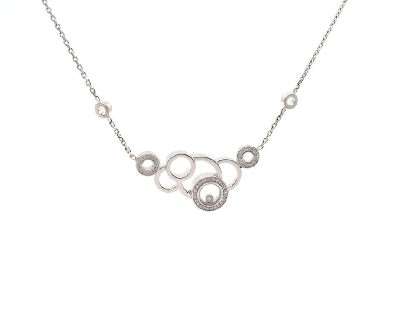 Affordable Necklaces -Chopard Happy Diamond 0.30ctw Diamond Bubble Pendant Necklace in 18K W/Box