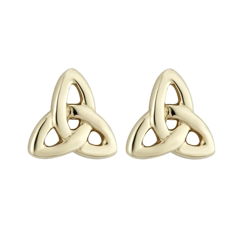 Crystal Drop Earrings-14K Gold Trinity Knot Earrings