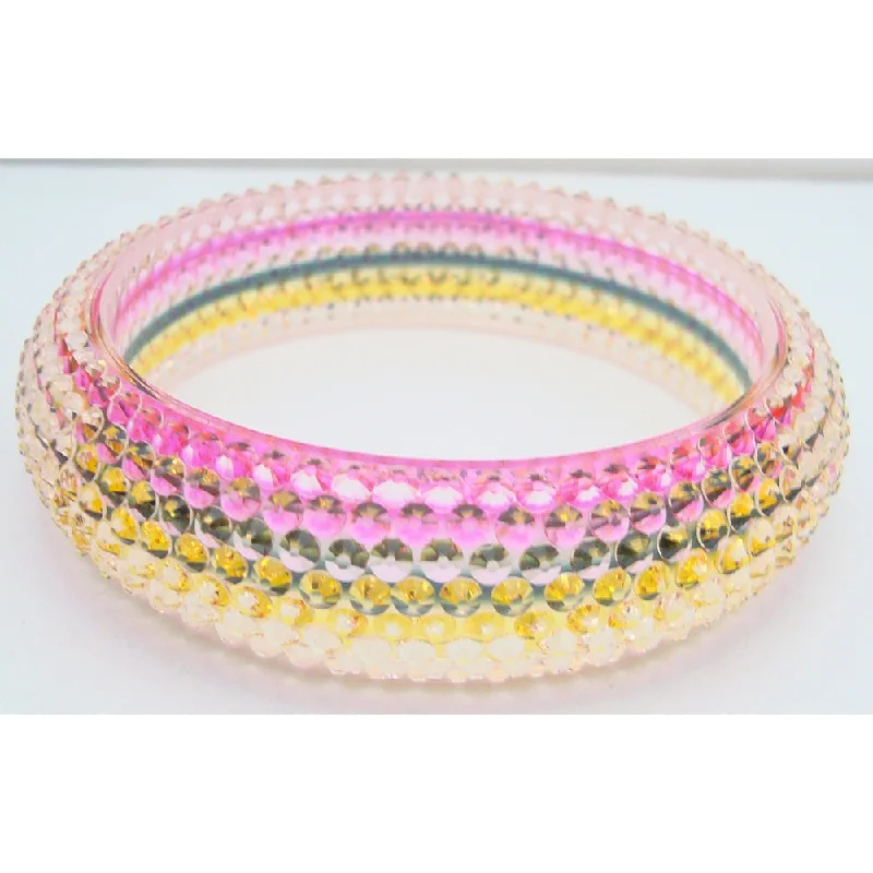 Trendy Bangles For Wedding Guests-Darshana Jewels Crystal Style Transparent Kada