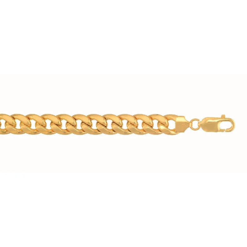 Simple Necklaces -10k 24" Yellow Gold Lite Miami Cuban Link Necklace with Lobster Clasp 210HMC-24