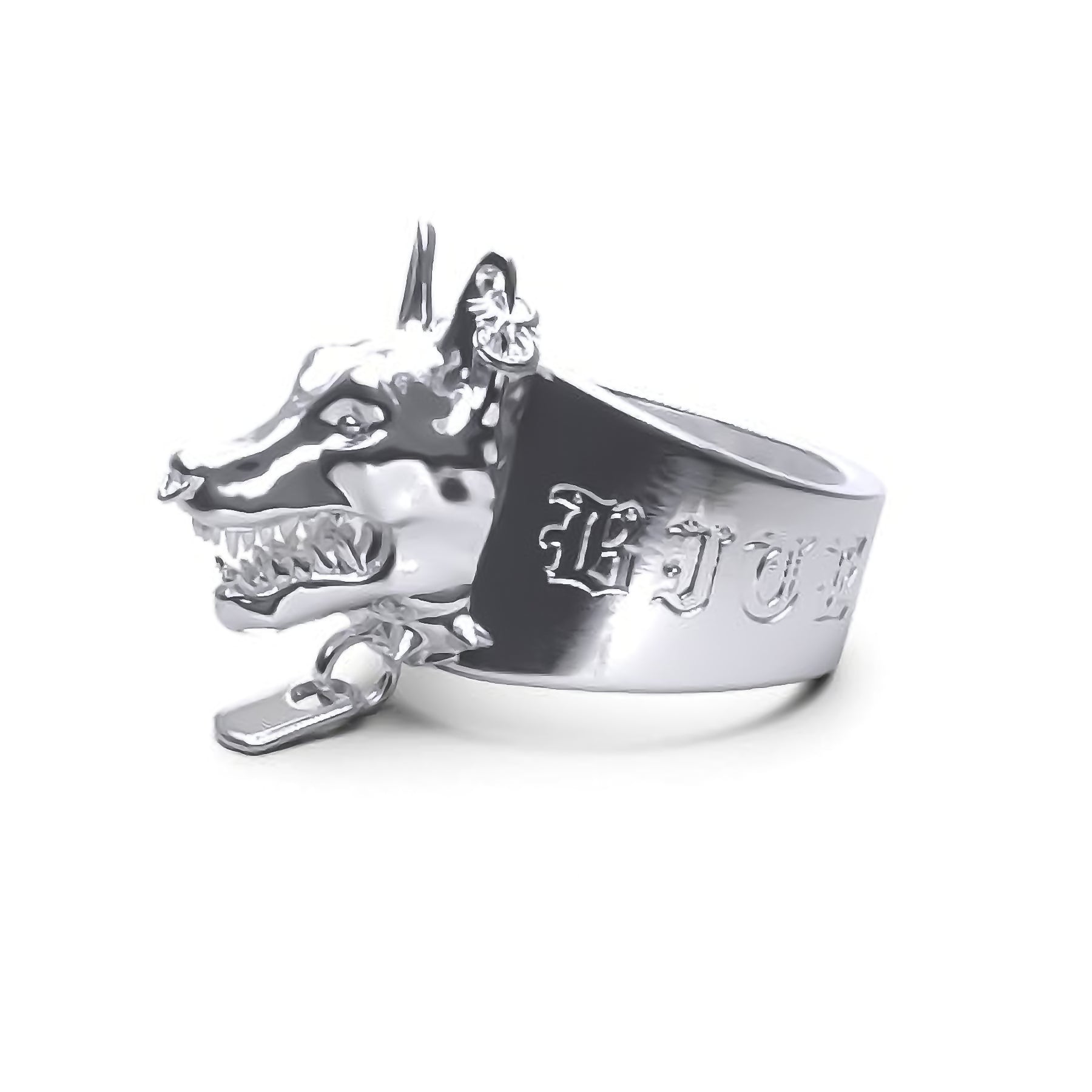 Wedding rings with diamonds-UPGRADED HELLHOUND RING