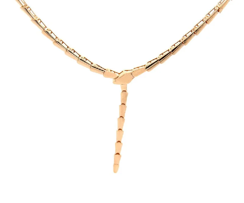 Infinity Necklaces -Polished Naga Scale Link Necklace in 18K