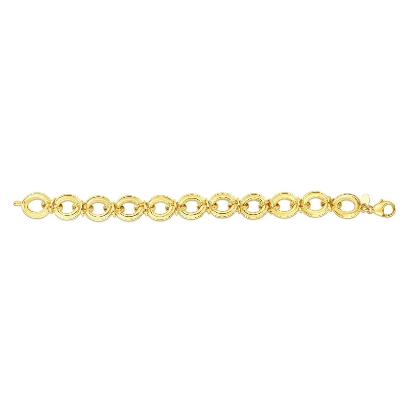 Heart Necklaces -14kt Gold 18" Yellow Finish Necklace with Lobster Clasp RC2964-18