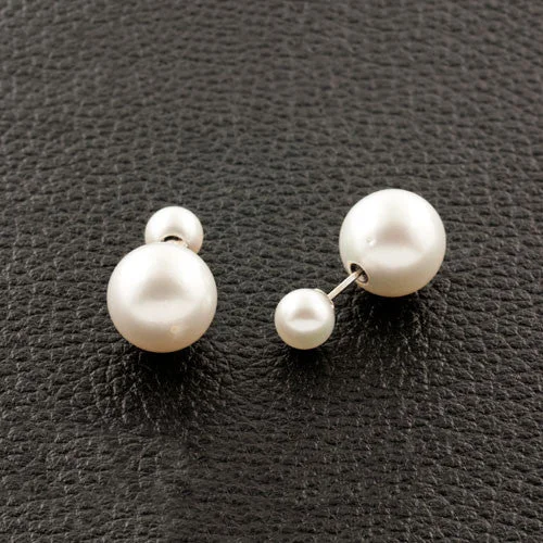 Indian Earrings-Double Sided Pearl Earrings