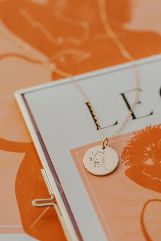 Nature Pendant Necklaces -Leo In Bloom Necklace