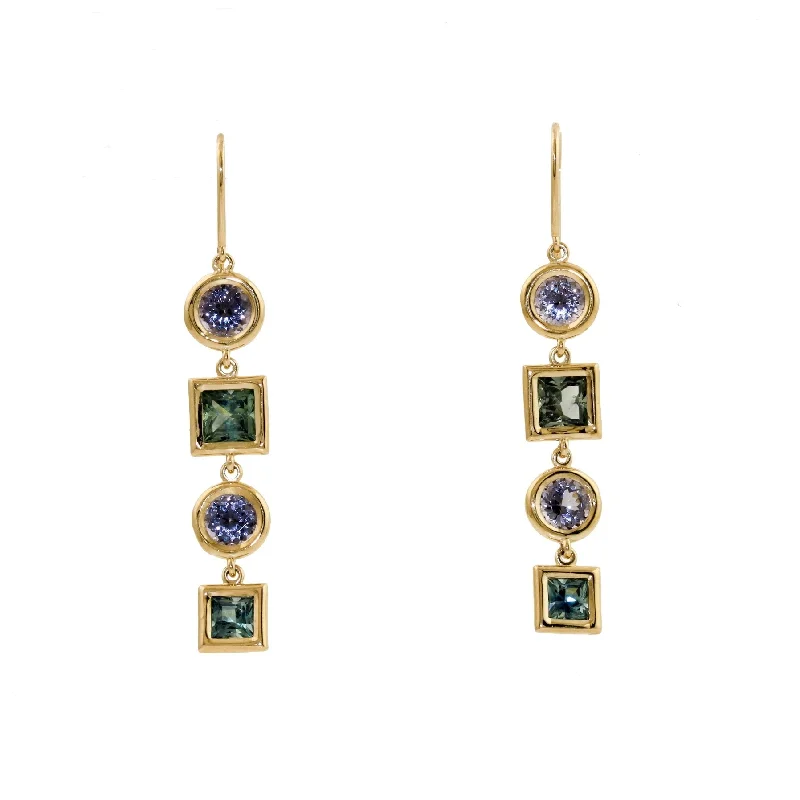 Crystal Earrings For Women-The Camille Sapphire Earrings