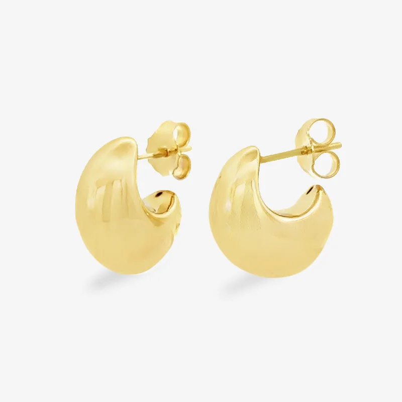 Ear Cuffs-XSmall Puffed Halfmoon Earrings