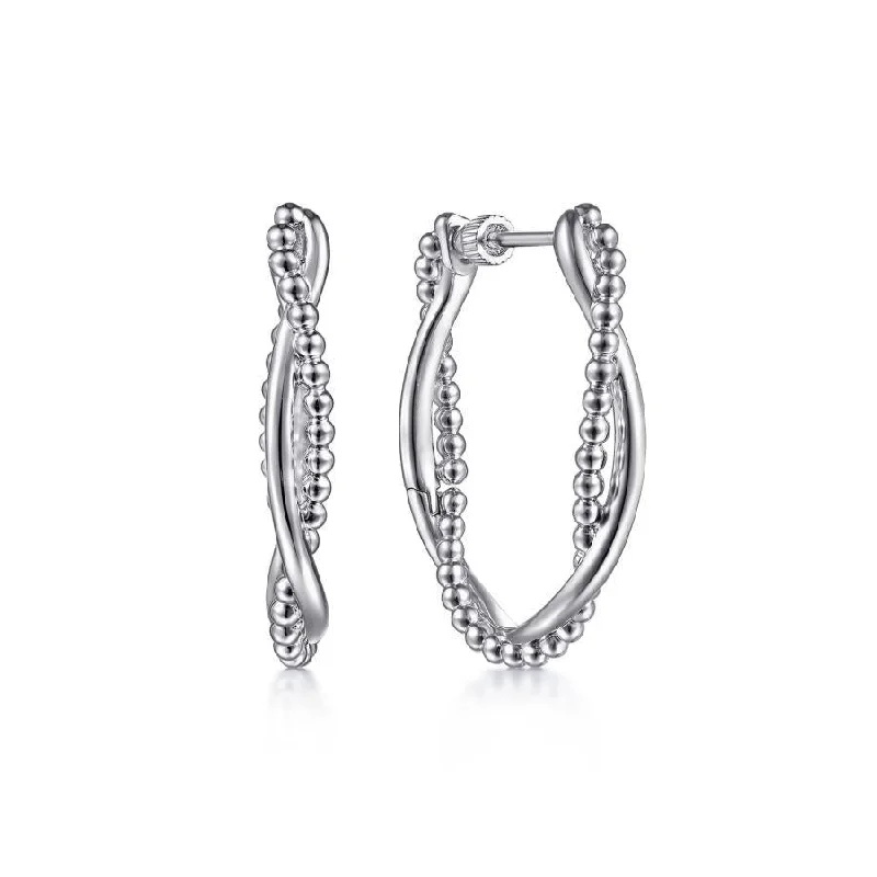 Unique Gold Earrings Set-Gabriel & Co. - EG14167SVJJJ - 925 Sterling Silver 30MM Hoop Earrings