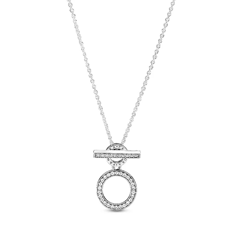 Necklaces for Gifts -Double Hoop T-bar Necklace 399039C01