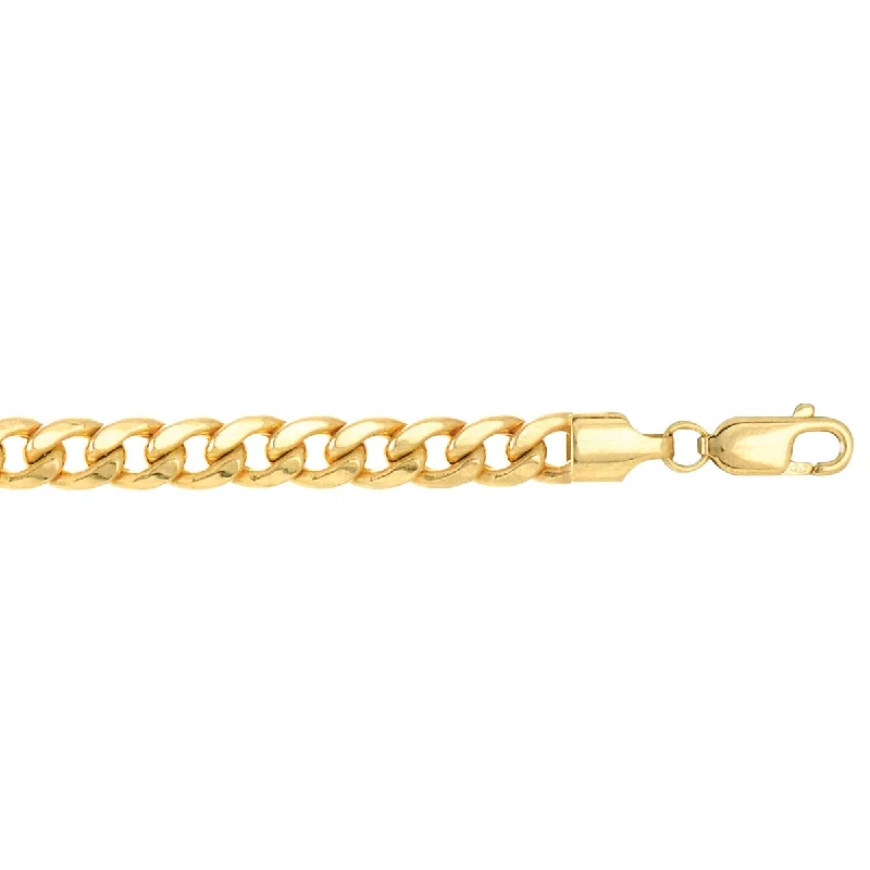 Necklaces for Couples -10K Yellow Gold 22"  Lite Miami CURB Necklace with Lobster Lock. 150HMC-22