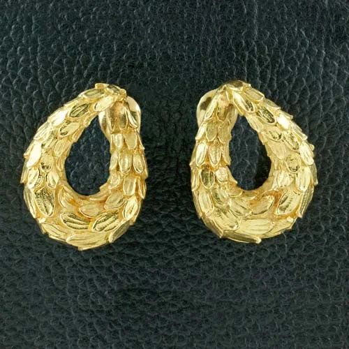 Fancy Hoop Earrings For Party-David Webb Gold Earrings