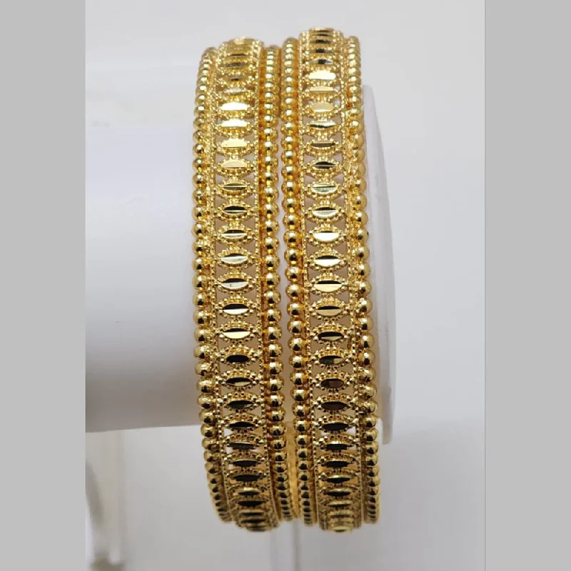 Gold Bangles For Formal Occasions-Shreenath Sales Gold Plated Bangles Set