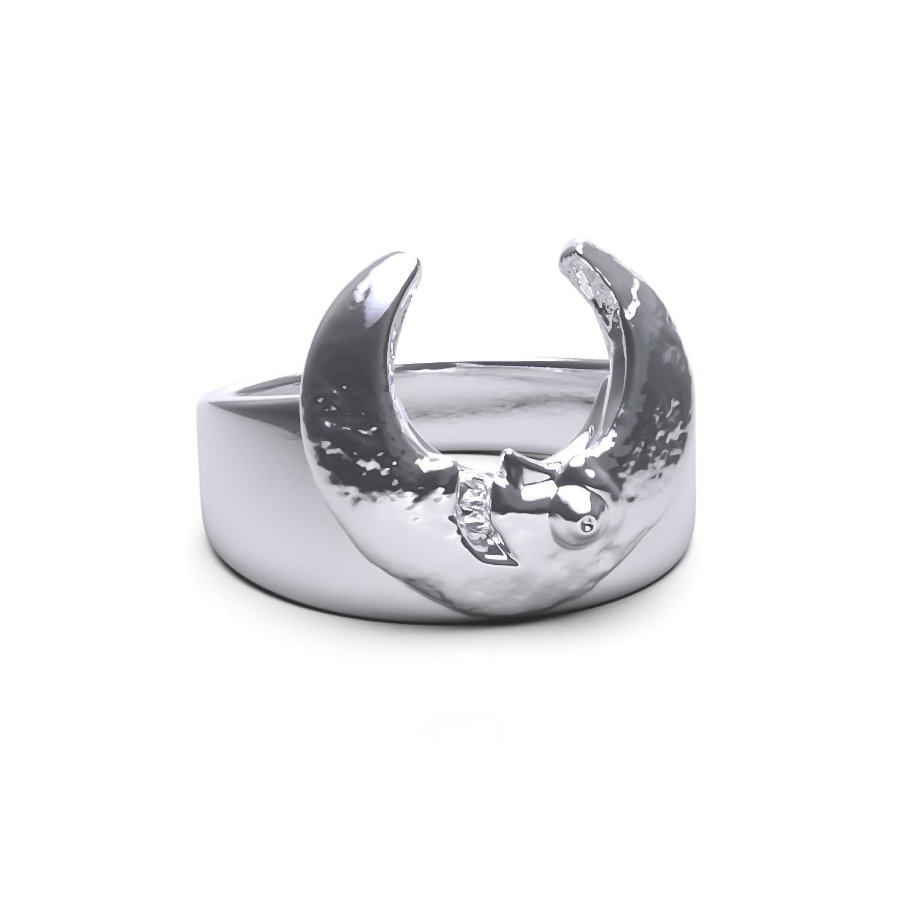 Custom rings for couples-LUNA THE LUNATIC LUNAR RING