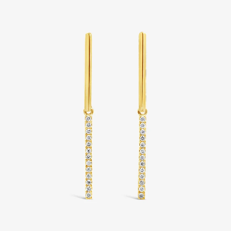 Geometric Stud Earrings-Linear Bar Dangle Earrings