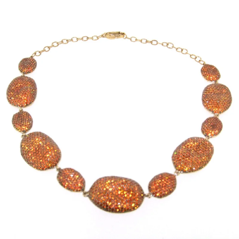 Tree of Life Necklaces -Amber Crystal Necklace Pebbles by JCM London