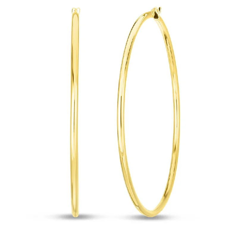 Multi-Color Hoop Earrings-Roberto Coin 18k Yellow Gold Hoop Earrings