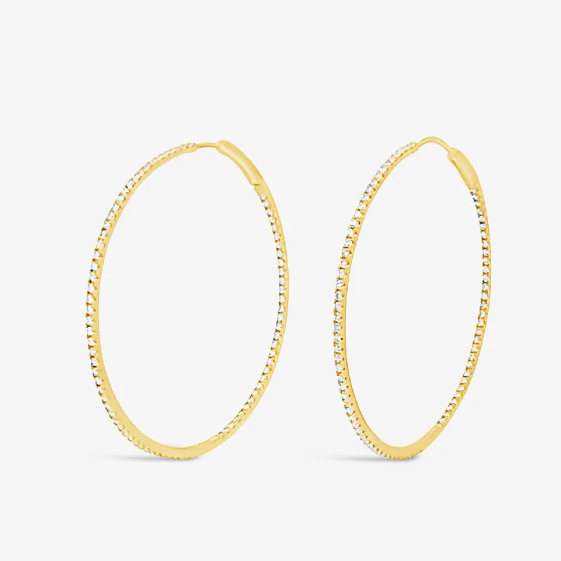 Spiral Earrings-Ultra Whisper Thin 1.05CT Hoop Earrings