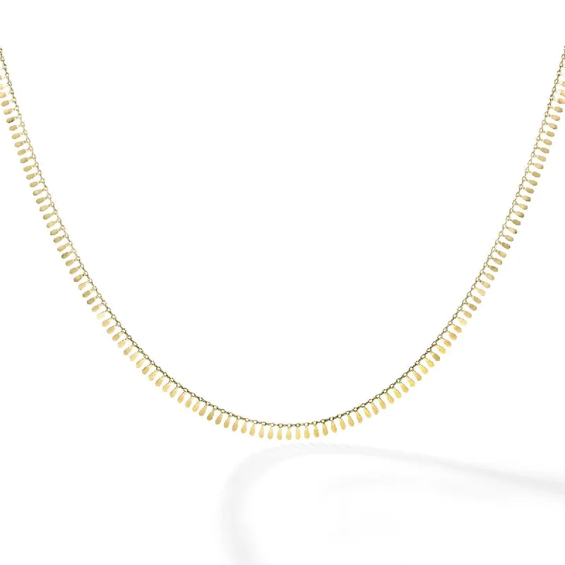 Custom Design Necklaces -14kt Yellow Gold 18" 6.5mm Polished Extendable Petal Necklace with Lobster Clasp RC5613-18