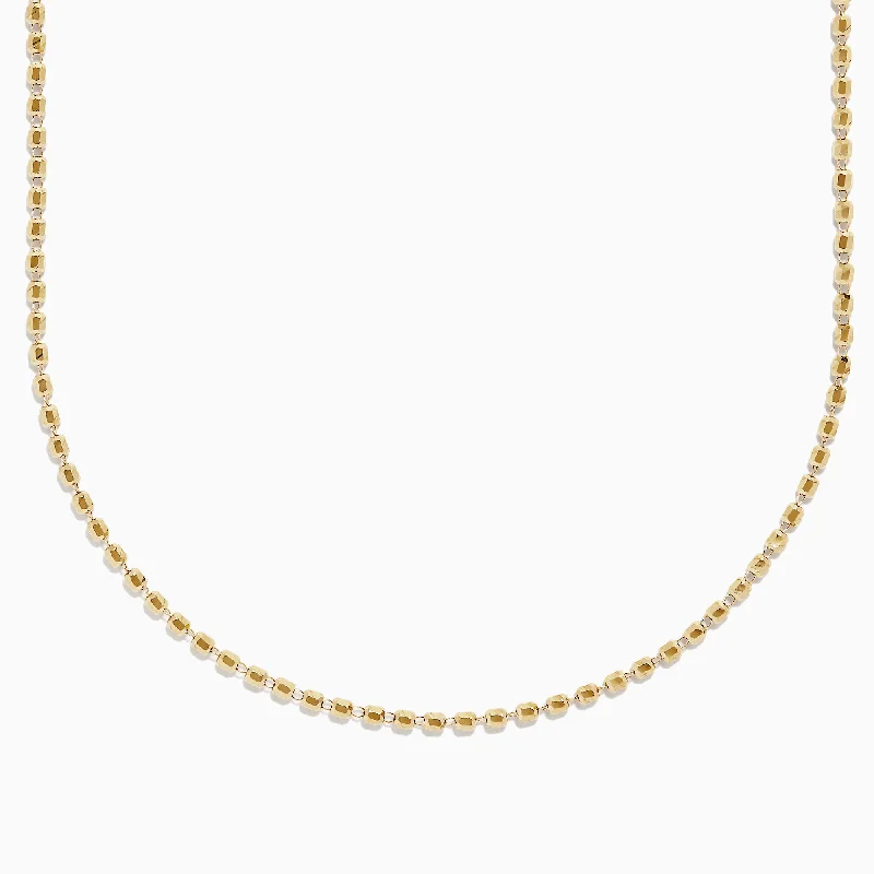 Special Event Necklaces -14K Yellow Gold Bead Necklace