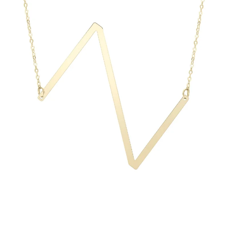 Fashion Statement Necklaces -14K Yellow Gold Polished Initial Z 18" Necklace with Lobster Clasp RCZ10908-18