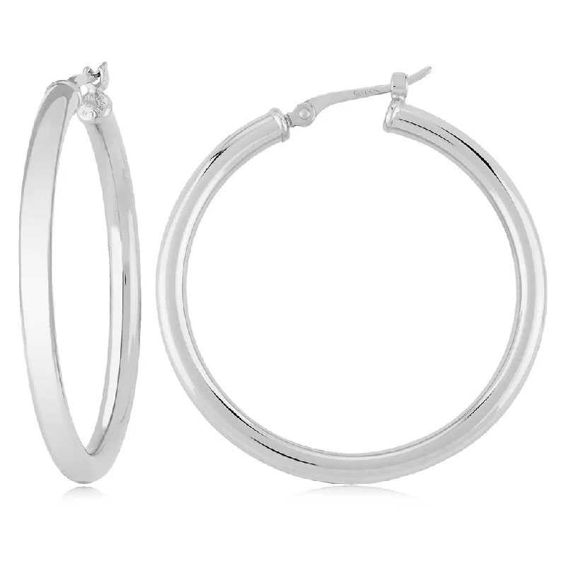 Heart-Shaped Earrings-Large Tube Hoop Earrings