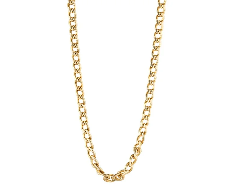 Luxury Necklaces -Polished 3.0MM Curb Link Chain Necklace in 14K